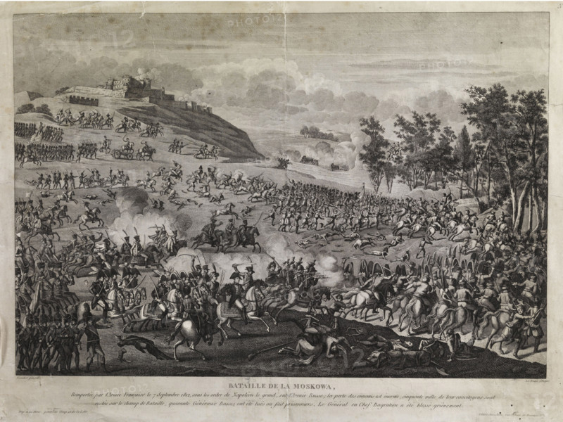 The Battle of Borodino on August 26, 1812, 1813. Creator: Le Beau, Pierre Adrien (1748-1800).