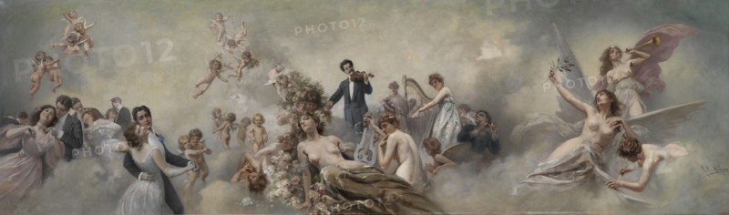 Johann Strauss in Elysium. Creator: Wichera, Raimund von (1862-1925).