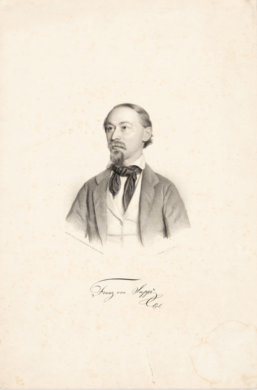 Portrait of the composer Franz von Suppè (1819-1895), 1851. Creator: Decker, Gabriel (1821-1855).