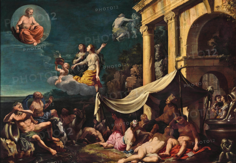 The fall of Phaeton. Creator: Heiss, Johann (1640-1704).