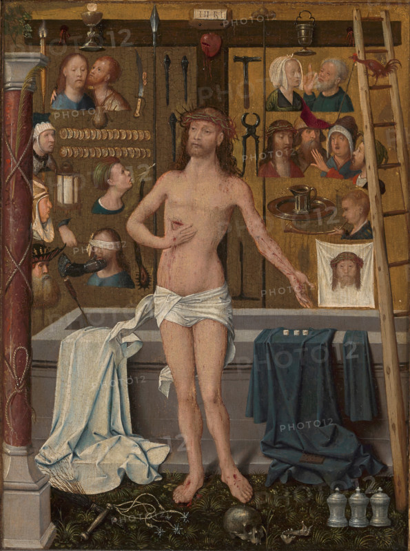 Triptych of Antonius Tsgrooten: Christ with the Instruments of Passion, 1507. Creator: Weyden, Goswijn (Goossen) van der (1455/75-1538/43).