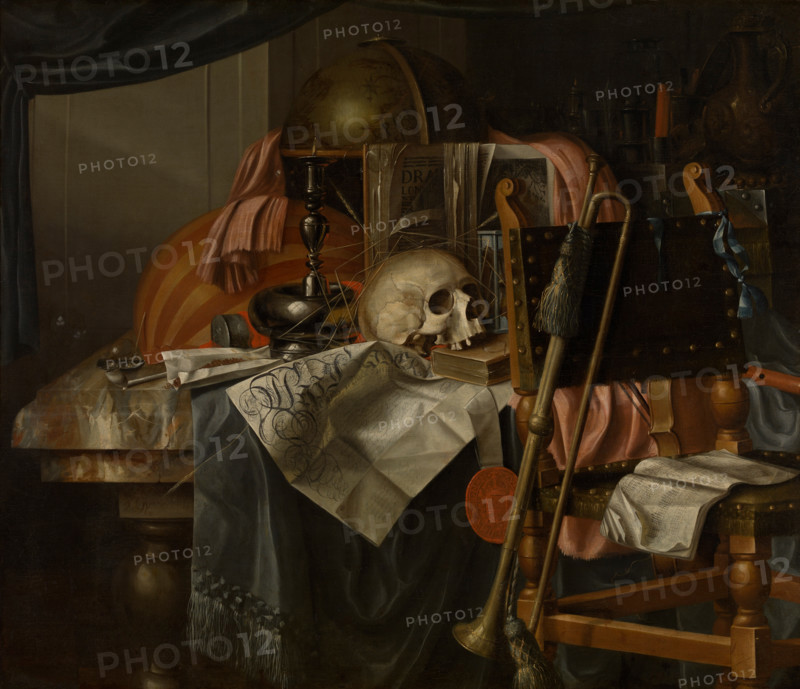 Vanitas Still Life, Between 1660 and 1670. Creator: Gijsbrechts, Franciscus (1649-after 1677).