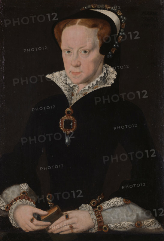 Portrait of Mary I of England (1516-1558), First Half of 16th cen. Creator: Eworth (Ewouts), Hans (c. 1520-1574).