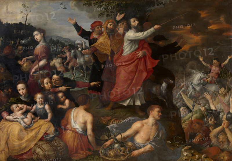 The Israelites crossing of the Red Sea, 1626. Creator: Pepyn (Pepijn), Marten (1575-1643).