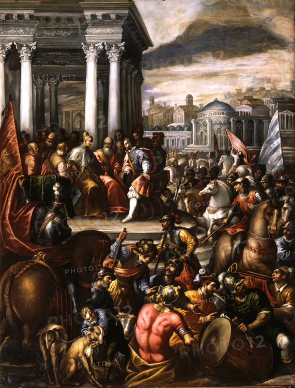 Baldwin IX of Flanders is elected the first Latin Emperor of Constantinople on... Early 17th cen. Creator: Vicentino, Andrea (c. 1542-1617).