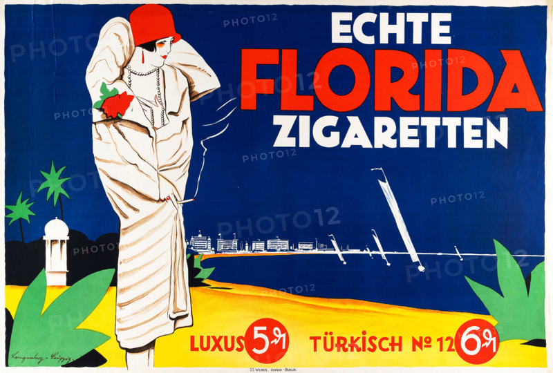 Genuine Florida Cigarettes, 1926. Creator: Langenberg, Hanns (1892-1956).