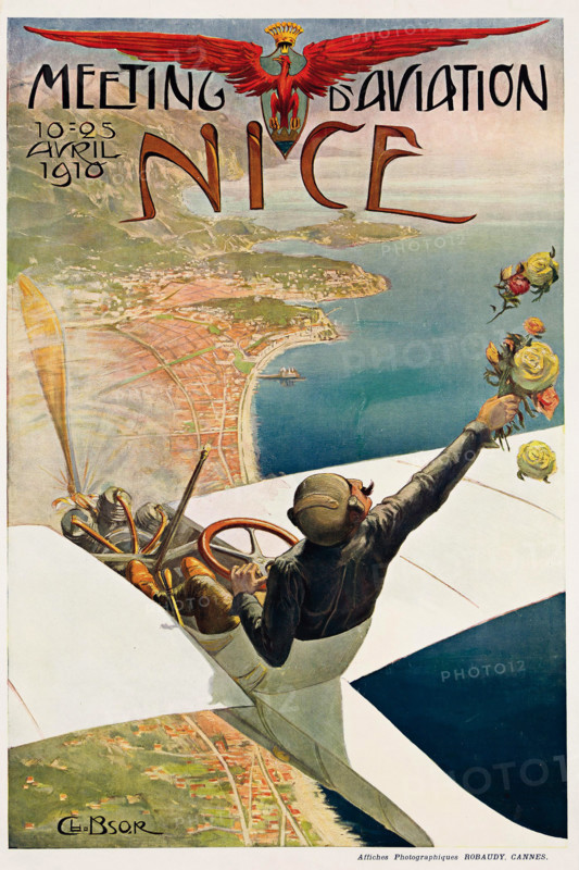 Meeting d'Aviation de Nice, 1910. Creator: Brossé, Charles-Léonce (1871-1945).