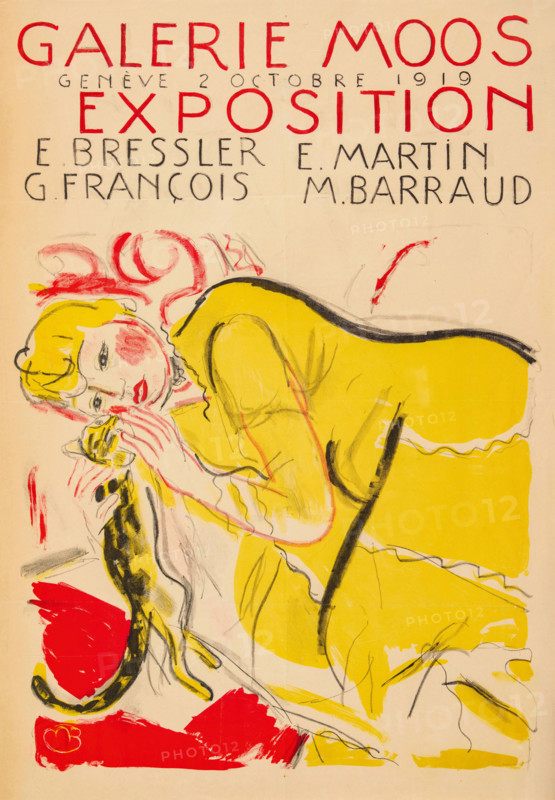 Galerie Moos, Genève. Exposition: E. Bressler, E. Martin, G. François, M. Barraud, 1919. Creator: Barraud, Maurice (1889-1954).