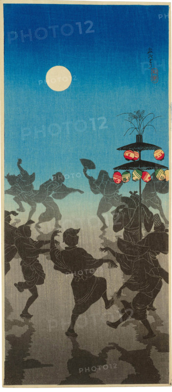 Obon Festival Dance (Bon odori), 1927-1930. Creator: Takahashi (Shotei), Hiroaki (1871-1945).