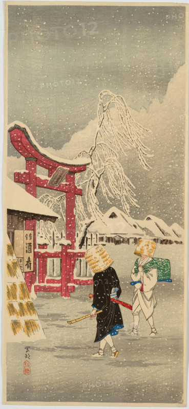 Okabe in Snow, 1924-1926. Creator: Takahashi (Shotei), Hiroaki (1871-1945).