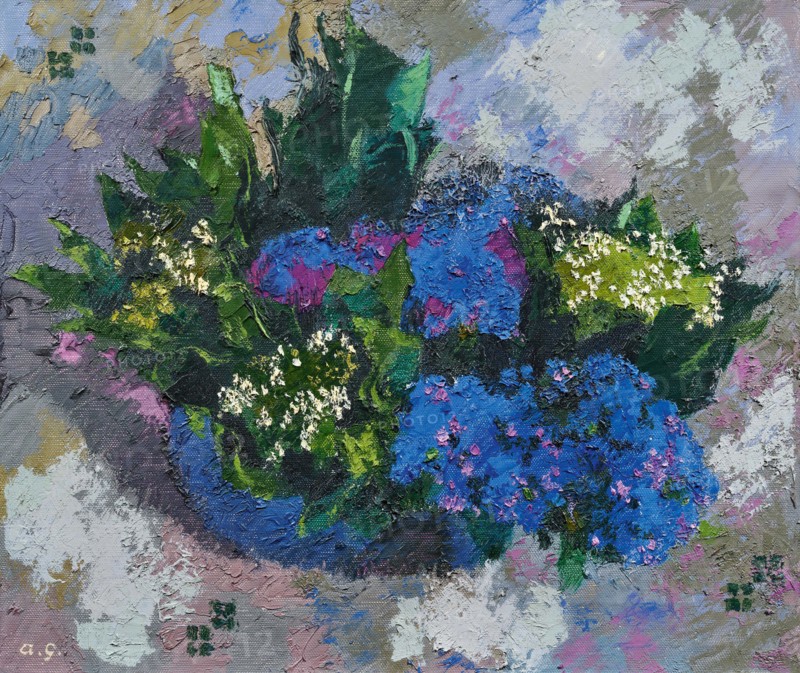 Lily of the valley and forget-me-nots, 1940. Creator: Giacometti, Augusto (1877-1947).