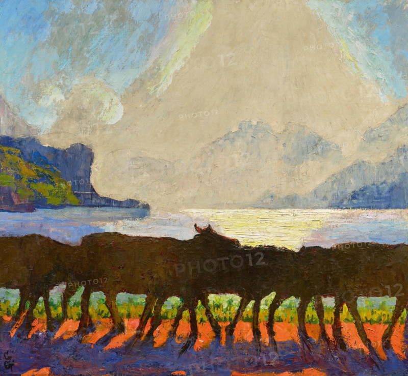 Summer morning in Maloggia, 1927. Creator: Giacometti, Giovanni (1868-1933).