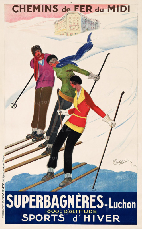 Superbagnères - Luchon. Sports d'hiver, 1929. Creator: Cappiello, Leonetto (1875-1942).