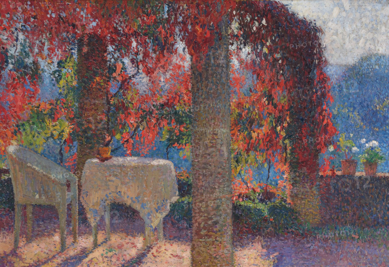 La Pergola de la cuisine à Marquayrol, un matin d'automne, c1920. Creator: Martin, Henri (1860-1943).