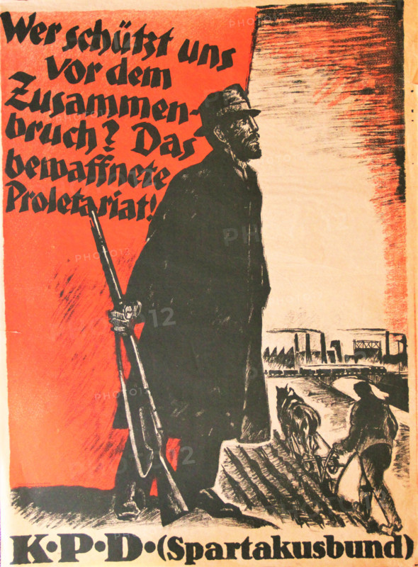Who will protect us from collapse? The armed proletariat!, 1919. Creator: Hirsch, Karl Jakob (1892-1952).