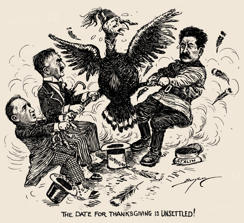 The Date for Thanksgiving is Unsettled!, 1939. Creator: Berryman, Clifford K. (1869-1949).