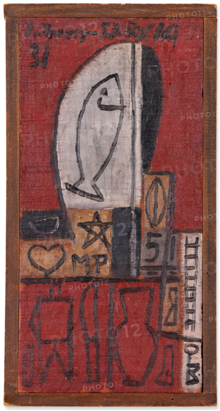 Madera con pez blanco, 1931. Creator: Torres-García, Joaquín (1874-1949).