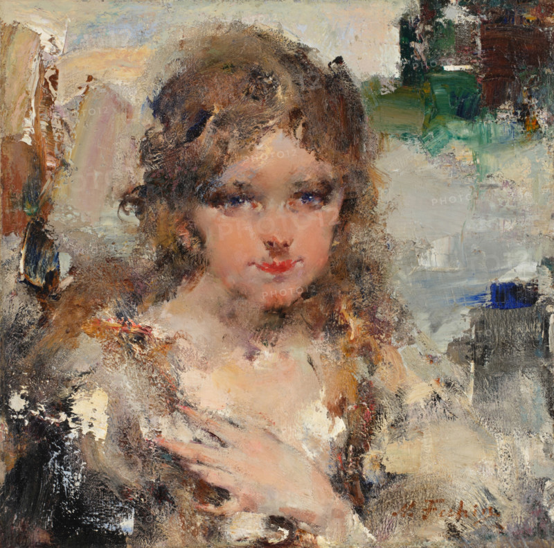 Portrait of Eya, c1924. Creator: Feshin (Fechin), Nicolai Ivanovich (1881-1955).