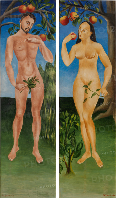 Adam and Eve, 1945. Creator: Izquierdo, María (1902-1955).