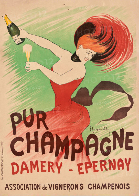Pur Champagne - Damery - Epernay, 1902. Creator: Cappiello, Leonetto (1875-1942).