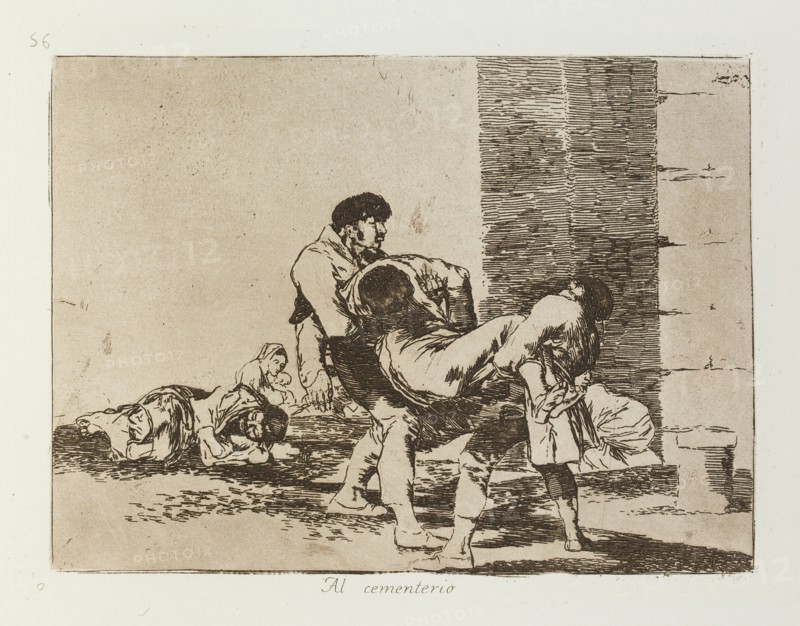 Al cementerio.; Los Desastres de la Guerra, Madrid 1863. Creator: Francisco Goya.