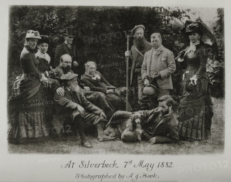 James Clarke Hook RA and his family at Silverbeck, 7 May 1882. Creator: Allan James Hook.