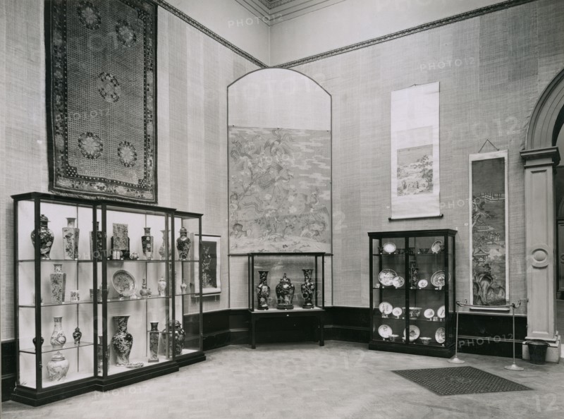 Gallery views of the 'International Exhibition of Chinese Art' held at the Royal Academy, 1935. Creator: Unknown.