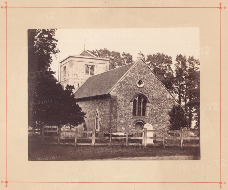St Margaret's Church, Chipstead, Surrey: photograph of the exterior from the west, 1880. Creator: G. May.