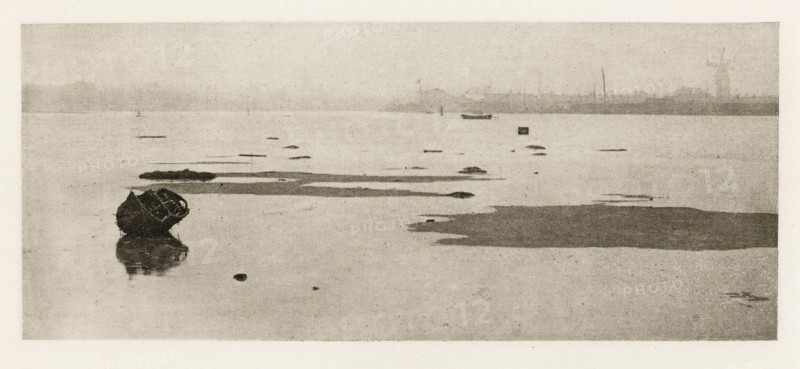 Low Water on Breydon, 1887. Creators: Peter Henry Emerson, Alfred Dawson.