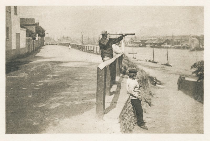 On the Look-Out, 1887. Creators: Peter Henry Emerson, Alfred Dawson.