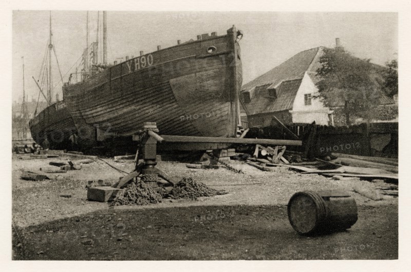 Getting Ready for Fishing, 1887. Creators: Peter Henry Emerson, Alfred Dawson.