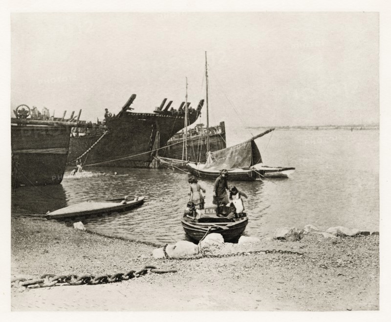 Old Hulks, 1887. Creators: Peter Henry Emerson, Walter L. Colls.