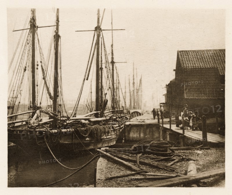 The Quays at Dinner-time, 1887. Creators: Peter Henry Emerson, Walter L. Colls.
