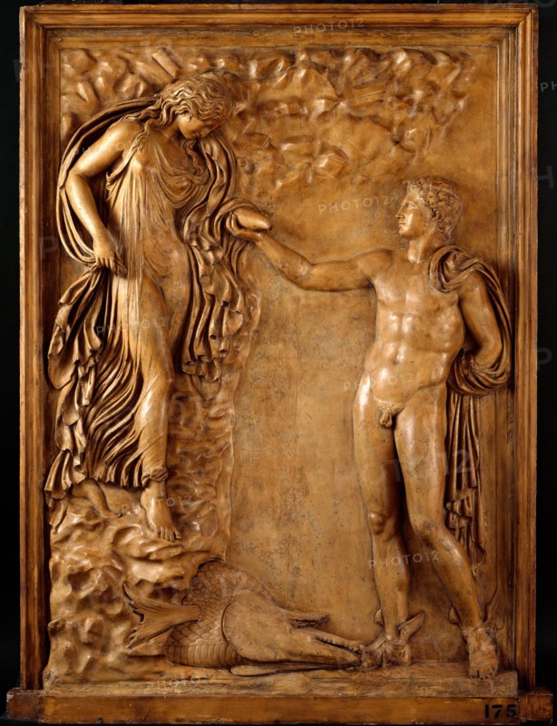 Cast of relief showing Perseus and Andromeda, 18th century? Creator: Unknown.