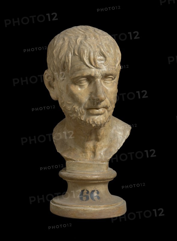 Cast of bust of Pseudo-Seneca or Hesiod, (19th century?). Creator: Unknown.
