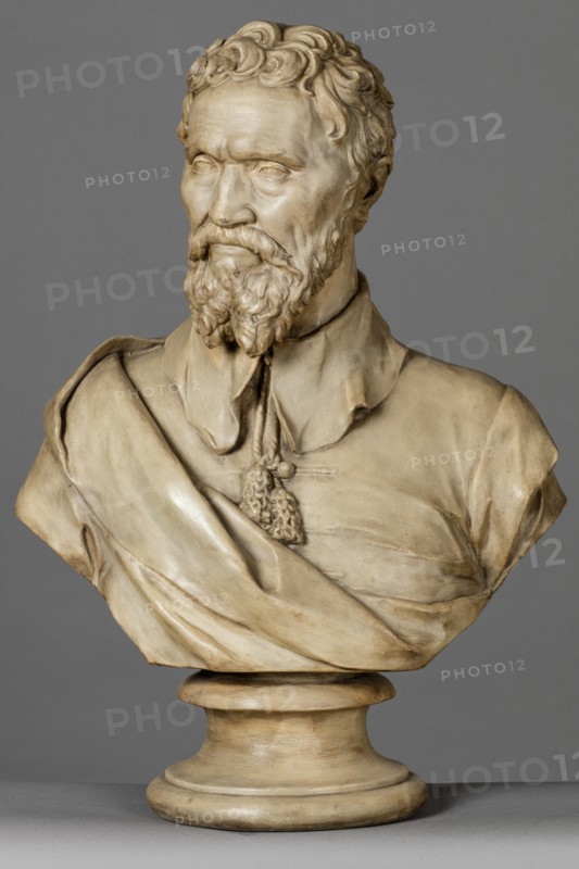 Cast of a bust of Michelangelo, before 1868. Creator: Unknown.
