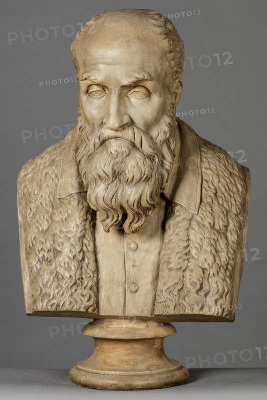 Cast of a bust of Titian, before 1868.  Creator: Unknown.
