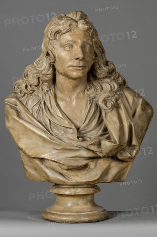 Cast of a bust of Sir Christopher Wren, 1673. Creator: Unknown.