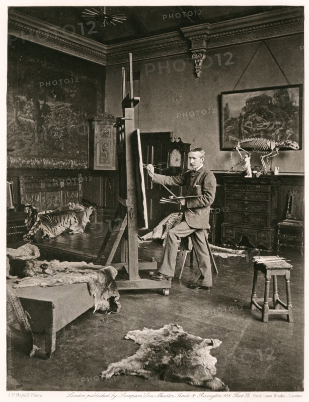 Briton Riviere, R.A., c1884. Creator: Joseph Parkin Mayall.