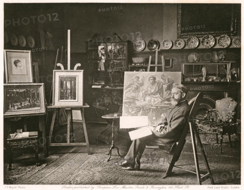 Sir Edward Poynter, Bt. P.R.A., c1884. Creator: Joseph Parkin Mayall.