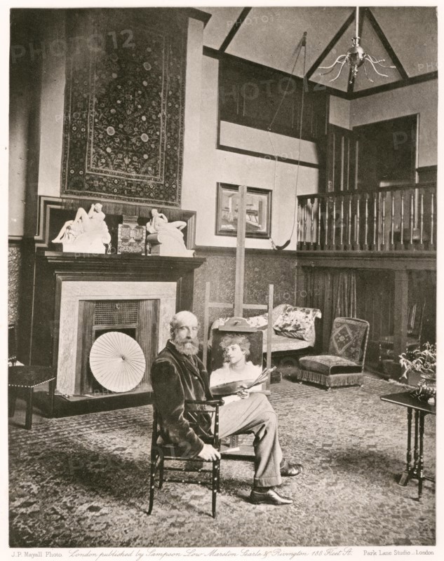 Philip Hermogenes Calderon, R.A., c1884. Creator: Joseph Parkin Mayall.