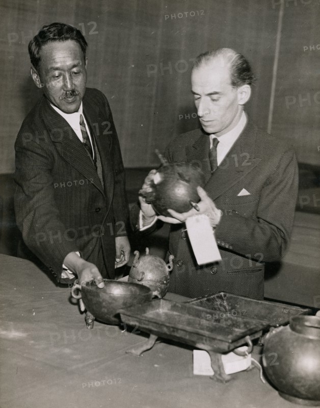 Sir Percival David, Exhibition Committee Director and Tang Xifen, (Tang Hsi Fen)...Chinese Art..1936 Creator: Unknown.