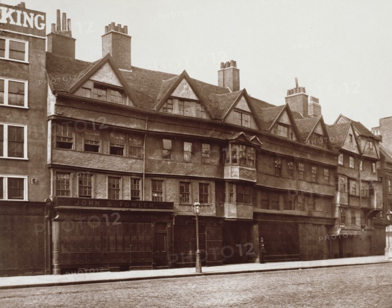 Old Houses in Holborn, c1878. Creator: Alfred & John Bool.