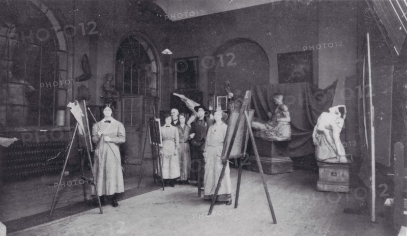 Students at work in the Antique School. Creator: Unknown.
