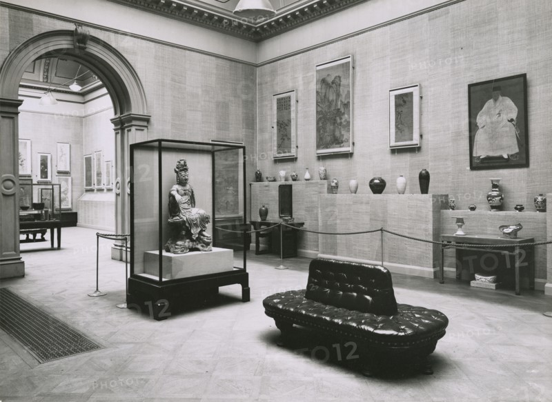 Gallery views of the 'International Exhibition of Chinese Art' held at the Royal Academy, 1935. Creator: Unknown.