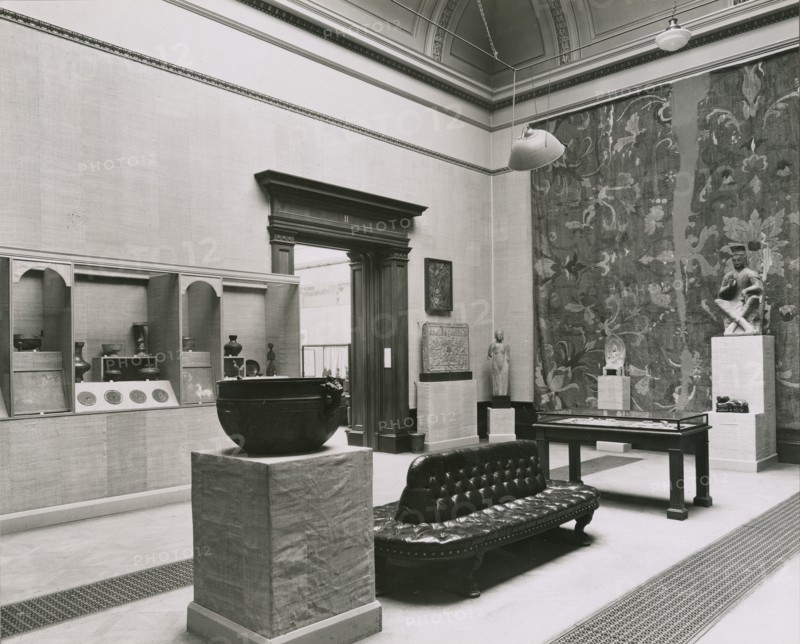 Gallery views of the 'International Exhibition of Chinese Art' held at the Royal Academy, 1935. Creator: Unknown.