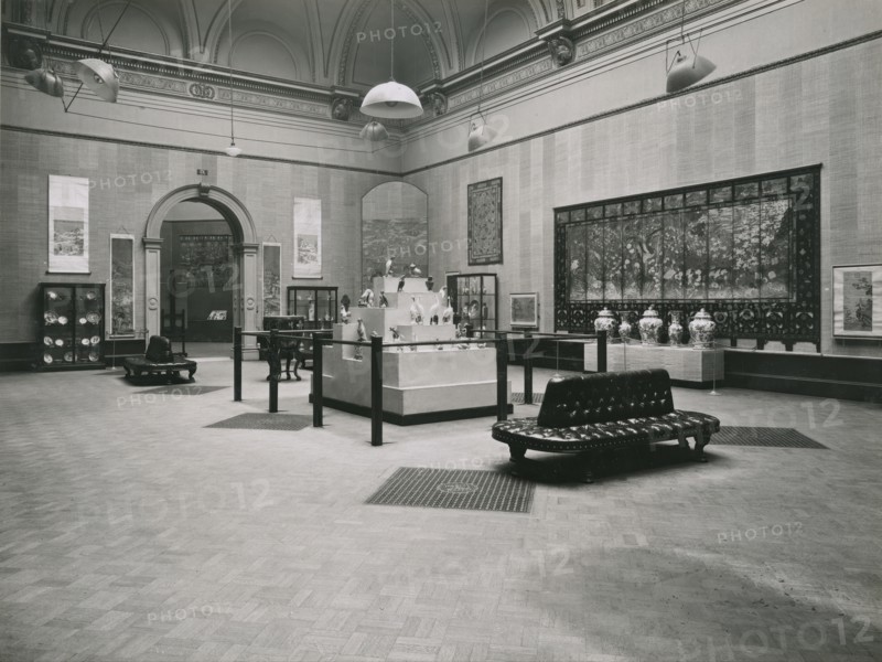 Gallery views of the 'International Exhibition of Chinese Art' held at the Royal Academy, 1935. Creator: Unknown.