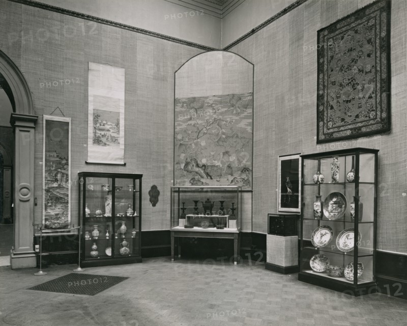 Gallery views of the 'International Exhibition of Chinese Art' held at the Royal Academy, 1935. Creator: Unknown.