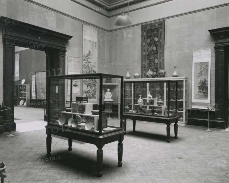 Gallery views of the 'International Exhibition of Chinese Art' held at the Royal Academy, 1935. Creator: Unknown.