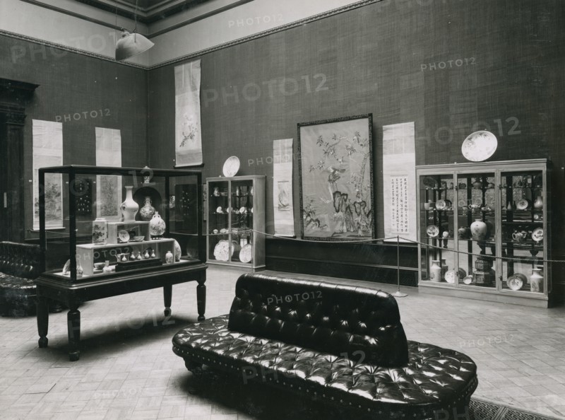 Gallery views of the 'International Exhibition of Chinese Art' held at the Royal Academy, 1935. Creator: Unknown.